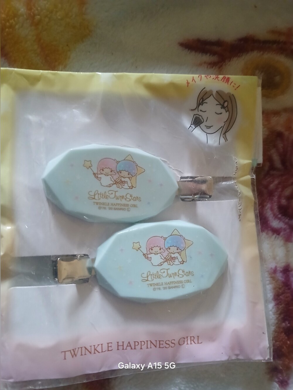 Hello Kitty Little Twin Stars Pastel Blue Hair Clips